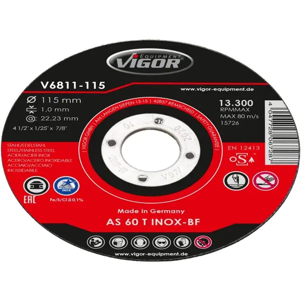 Vigor Sada rozbrusovacích kotúčov 115 mm V6811-115